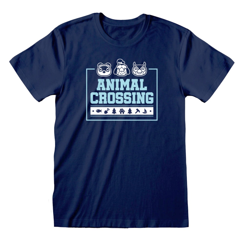 Nintendo Animal Crossing - Box Icons Mens T-shirt - Blue